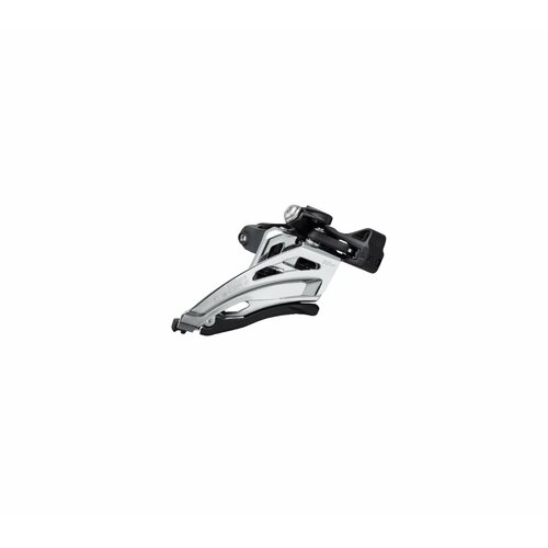 фото Переключатель передний shimano deore, m5100, 2x11 скоростей, верхняя тяга, 36t, средний хомут 31.8мм, угол наклона 66-69°, черно-серебристый oem