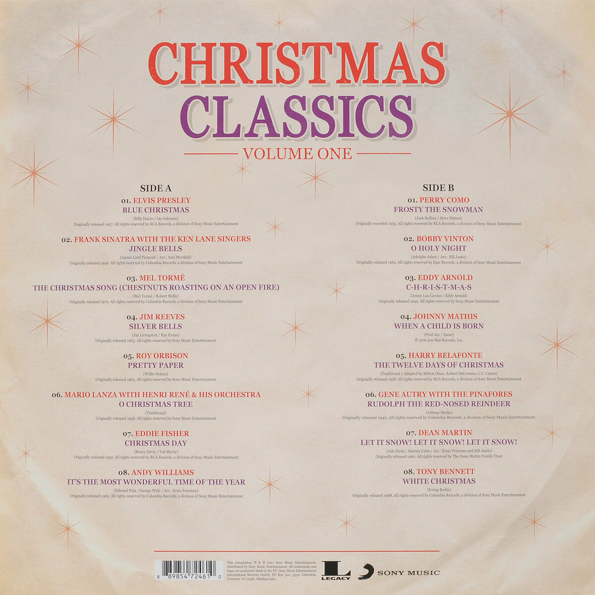 Сборник - Christmas Classics Виниловая пластинка Sony Music - фото №2