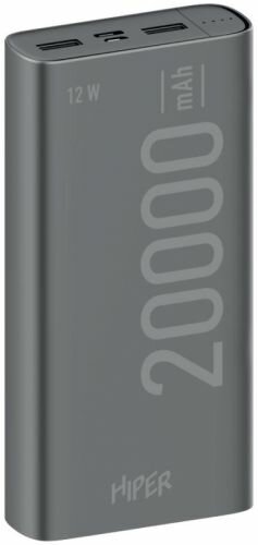 Внешний аккумулятор (Power Bank) HIPER Metal20K, 20000мAч, темно-серый [metal 20k space gray] - фото №14