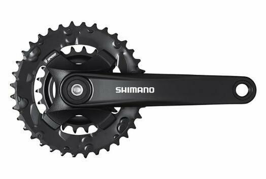 Система 2-36 Shimano MT101, 175мм, для 2x9ск, Кв, 36/22, без защиты, с болтами крепл, цвет черный