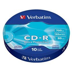 Verbatim Диск Диски CD-R 10шт. 52x 700Mb, Shrink 43725