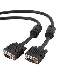 Gembird кабели Cablexpert CC-PPVGA-15m-B, Кабель VGA Premium ,15M 15M, 15м, тройн. экран, феррит. кольца, пакет , черные