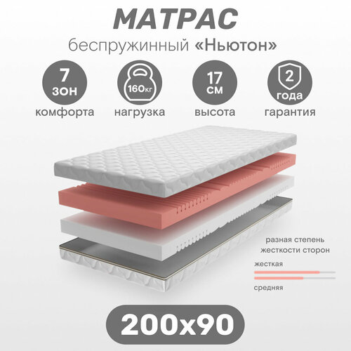 Матрас детский Ньютон беспружинный 200х90 Ramelka Mattress