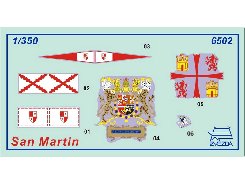 Испанский корабль. Флагман непобедимой армады галеон "Сан-Мартин" (М:1/350) (6502П) - фото №16