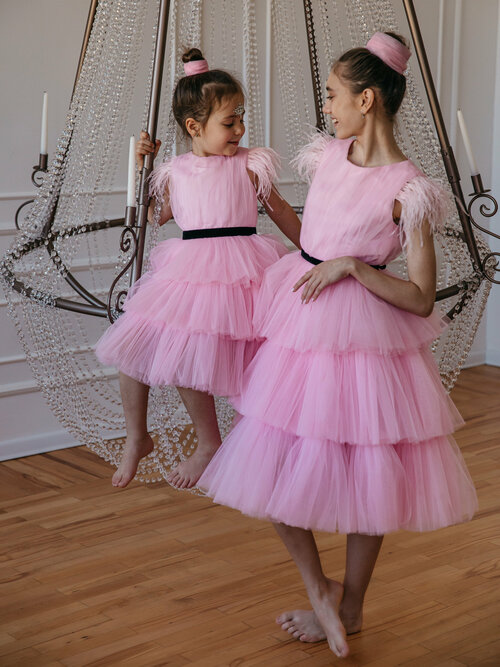 Платье Роскошь с детства, размер 158-164, розовый