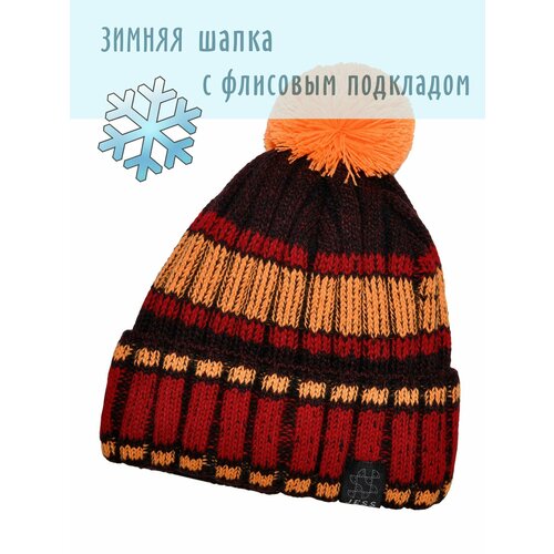 фото Шапка , размер onesize, красный, бордовый нет бренда