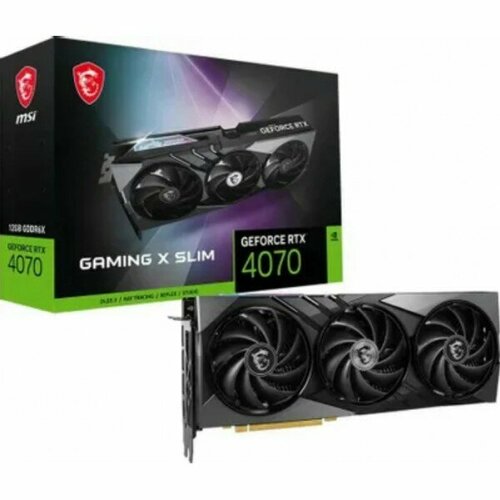 Видеокарта MSI RTX4070 GAMING X SLIM 12G PCI-E 40 12288Mb 192 GDDR6X 261021000 HDMIx1 DPx3 HDCP Ret 9531200₽