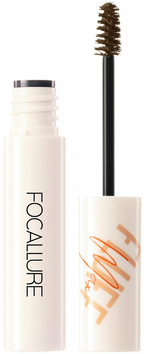 FOCALLURE Гель для бровей Fluffmax Tinted Brow Mascara тон 03 тёмно-коричневый, 4 г