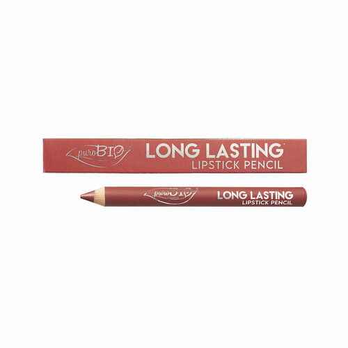 Помада-карандаш Long Lasting 015L Теплый розовый, 3 г, PuroBio Cosmetics (ПуроБио Косметикс)