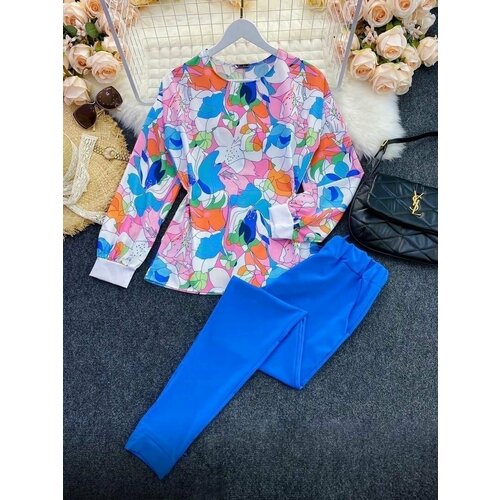 фото Костюм, размер 52, синий нет бренда