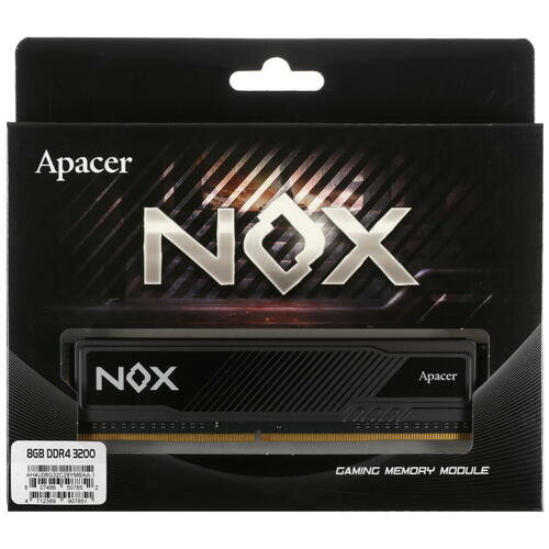 Оперативная память для компьютера 8Gb (1x8Gb) PC4-25600 3200MHz DDR4 DIMM CL16 Apacer NOX AH4U08G32C28YMBAA-1