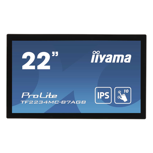 IIYAMA Монитор LCD 215 169 1920х1080FHD IPS nonGLARE TOUCH 350cdm2 H178V178 10001 167M 8ms VGA HDMI DP Open frame 3Y Black 12660200₽