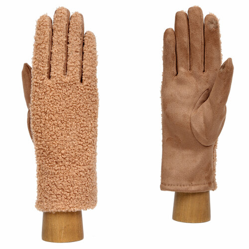 Перчатки FABRETTI, демисезон/зима, утепленные, сенсорные, размер 7, бежевый