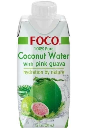 Кокосовая вода ассорти "FOCO" ,( в наборе 5 шт по 330 мл )тетра-пак - фотография № 3