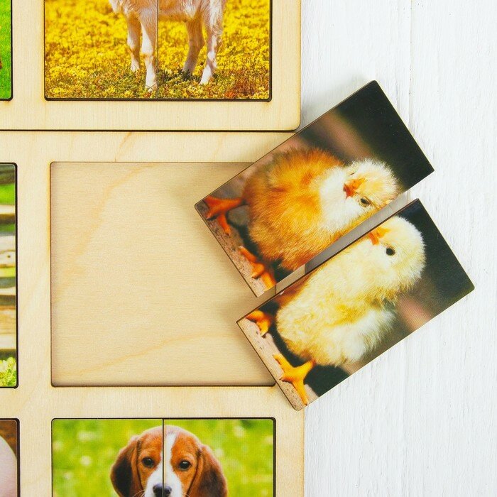 Картинки-половинки Smile Decor Домашние животные (2 планшета) (А018)