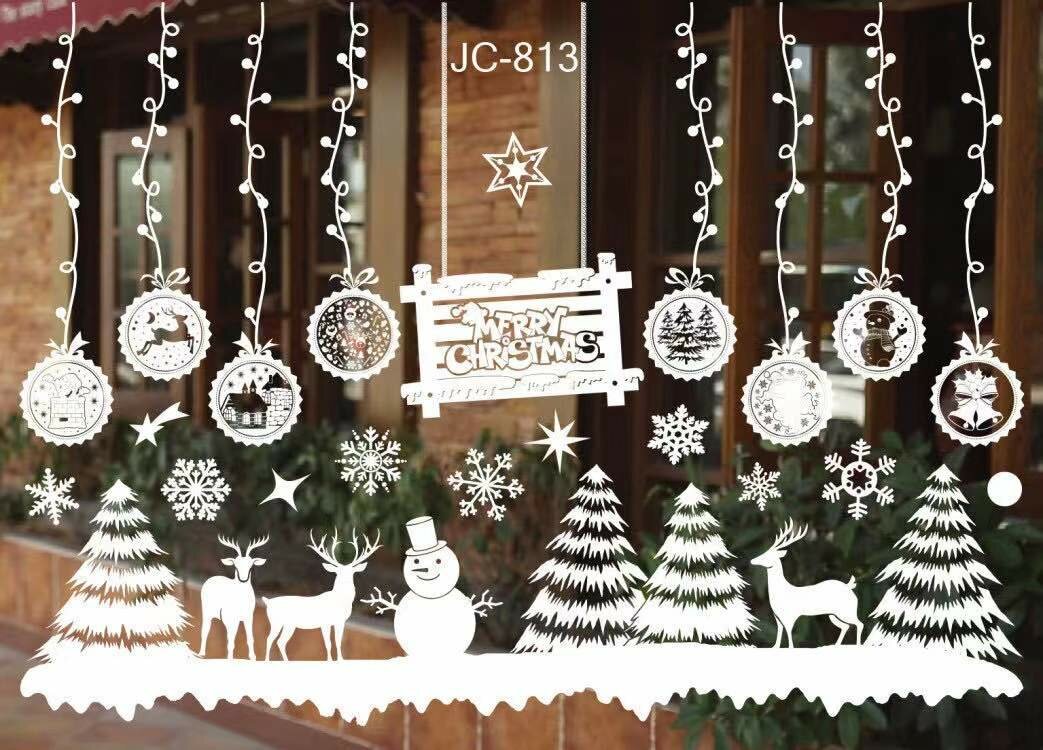 Рождественские наклейки на стену и окно №3