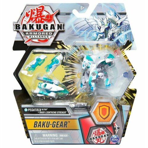 Фигурка-трансформер Bakugan Baku-Gear Pegatrix Ultra белый-голубой 6055887/20122503