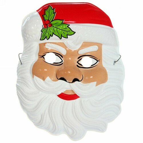 Карнавальная маска унисекс Дед Мороз товары для праздника санта лючия маска дед