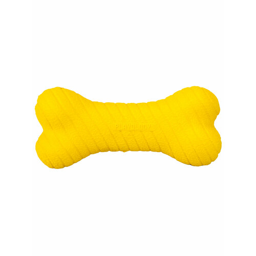 Двухслойная жевательная косточка для собак Playology с ароматом курицы, маленькая, желтый