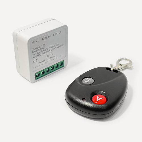 Изображение товара Комплект дистанционный (1 шт.) переключатель/выключатель + пульт (433Mhz)