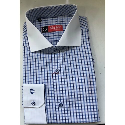Рубашка Vester, размер 40/176, голубой, синий