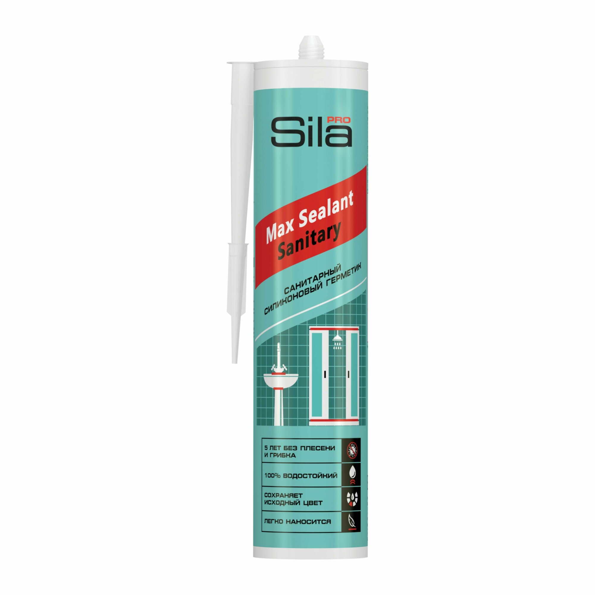 Герметик силиконовый для ванны SILA PRO Max Sealant Sanitary бесцветный 280 мл SS2805