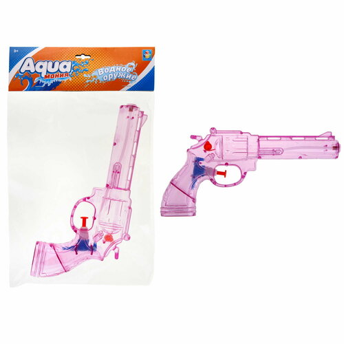 Водное оружие, 1TOY Аквамания револьвер 24*12*4 см, розовый