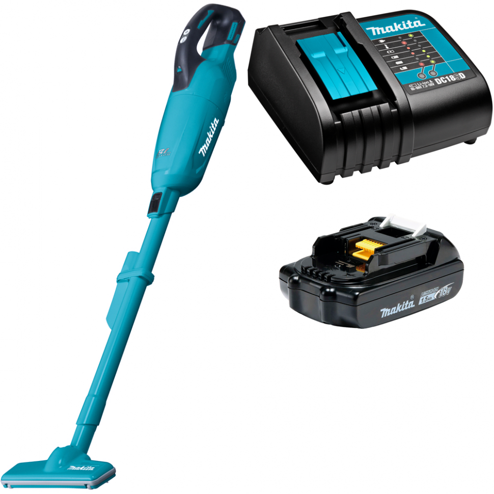 Аккумуляторный пылесос Makita DCL281FSY (18V, Li-Ion, 1х1.5Ач, з/у Standart)