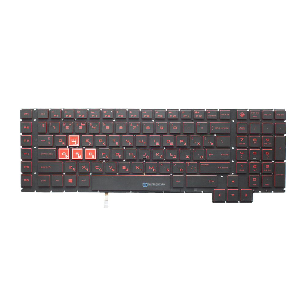 Клавиатура с подсветкой для HP OMEN 17-an040ur / 17-an107ur / 17-an009ur / 17-an145ur / 17-an017ur / 17-an008ur / 17-an006ur / 17-an104ur