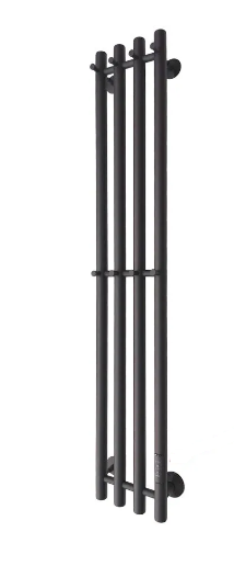 Электрический полотенцесушитель Inaro 4, высота 90 см, ширина 21 см, 8 крючков, цвет черный матовый