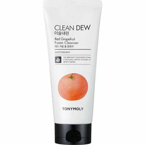 Пенка для умывания Tony Moly Clean Dew Red Grapefruit Foam Cleanser с экстрактом грейпфрута, 180 мл (комплект из 2 шт)