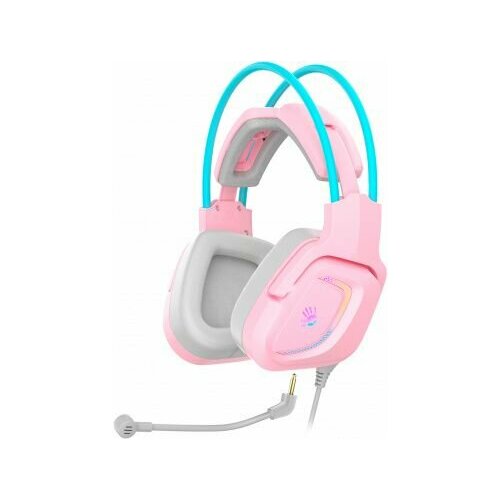 Наушники с микрофоном A4Tech Bloody G575 розовый/голубой (G575 /SKY PINK/ USB) голубой, розовый