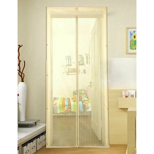 Магнитная антимоскитная сетка для двери светло-желтая 499₽