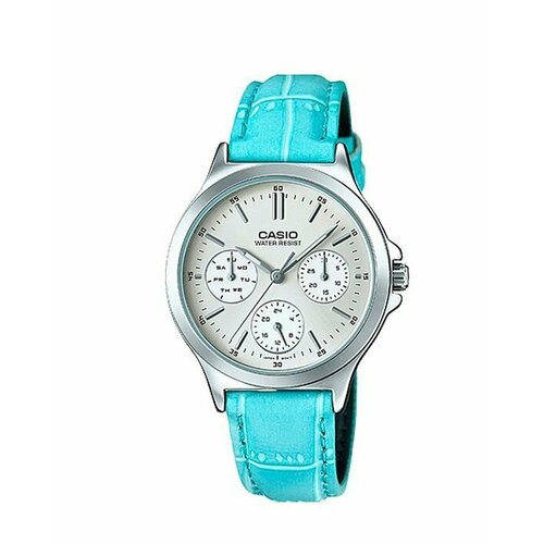 фото Наручные часы casio, голубой, серебряный
