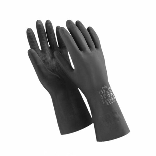 Перчатки защитные неопрен/интерлок черн manipulaхимопрен(NPF09/CG973)р9-9,5