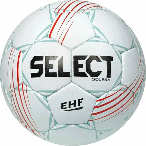 Мяч гандбольный SELECT Solera, 1631854999, Lille (р.2), EHF Appr, ПУ с микроуглуб, ручная сшивка, светло-голубой