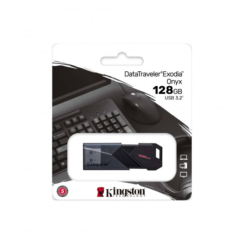 USB флешка KINGSTON 128Gb DataTraveler Exodia Onyx USB 3.2 Gen 1