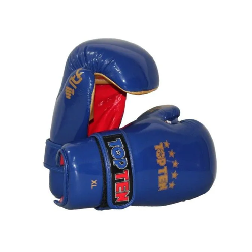 фото Перчатки для тхэквондо itf top ten blue glossy size s
