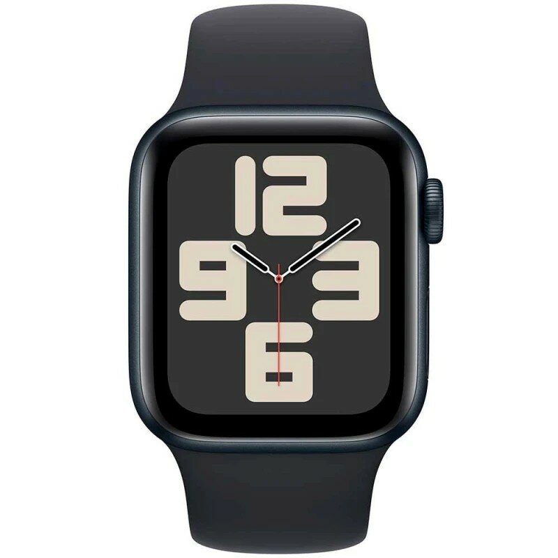 Умные часы Apple Watch SE 2023 GPS 44mm M/L MRE93 корпус из алюминия, Sport Band браслет (Midnight, Midnight) — фото 1