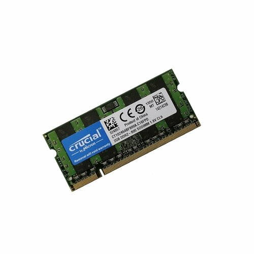 ОЗУ So-Dimm 2Gb PC2-6400 DDR2-800 Crucial CT102464BF800A C16FPD 77700₽