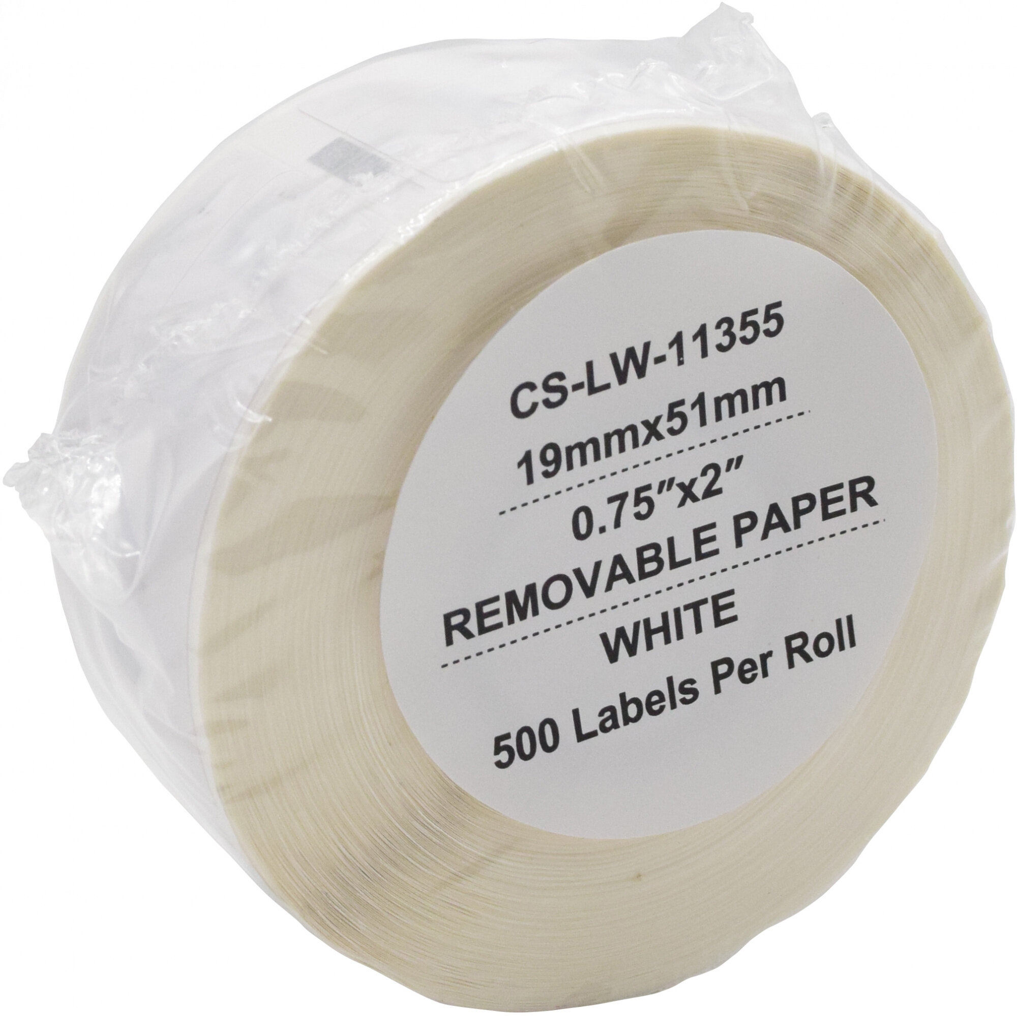 Этикетки Cactus сег.:51x19мм черный белый 500шт/рул Dymo Label Writer 450/4XL - фото №2