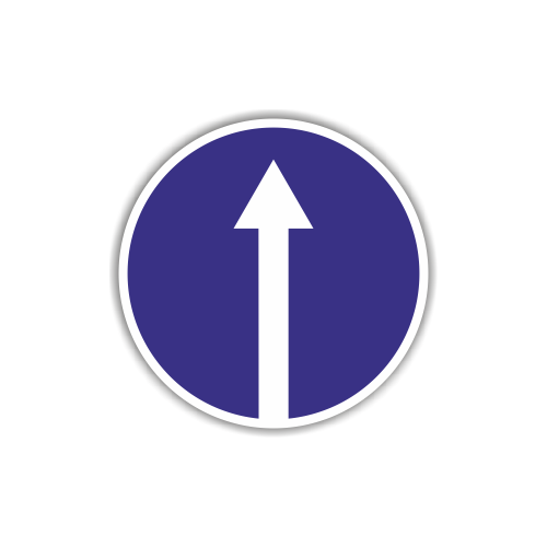 Дорожный знак 4.1.1 Движение прямо Типоразмер II Тип Б