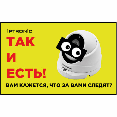 Наклейка самоклеющаяся IPTRONIC "Ведется видеонаблюдение"