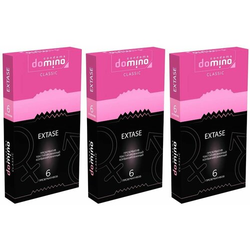 Domino Презервативы Classic Extase, 6 шт/уп, 3 уп