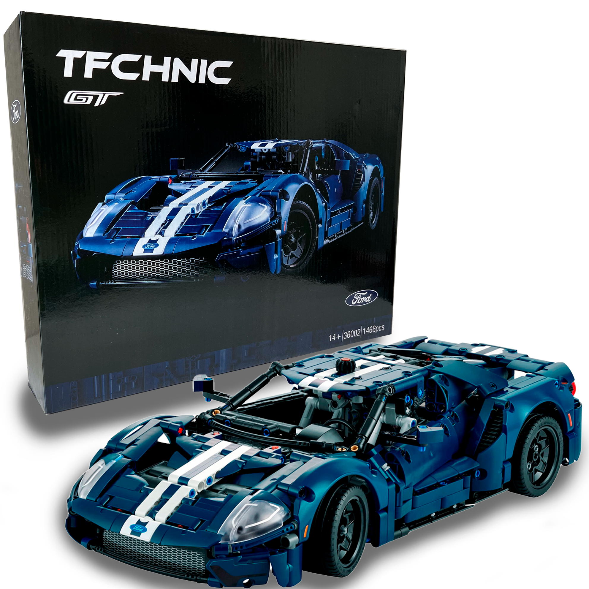 Конструктор Техник Ford GT 2022 36002, Набор Форд 1466 деталей / Развивающий конструктор для мальчиков и девочек