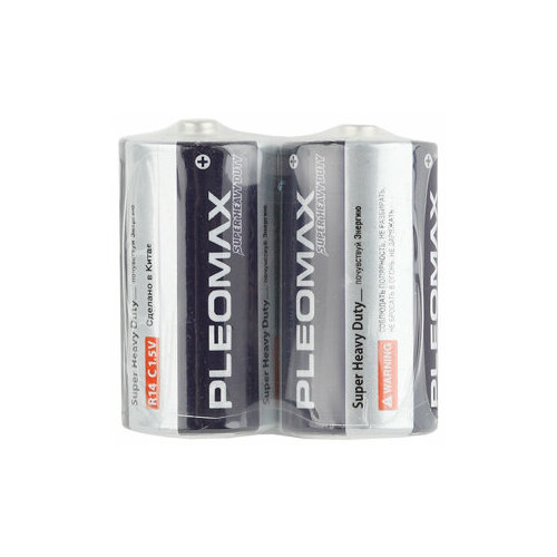 Батарейки Pleomax R14-2S SUPER HEAVY DUTY Zinc арт. C0010624 (2 шт.) батарейки трофи r14 2s super haevy duty zinc арт c0033713 2 шт