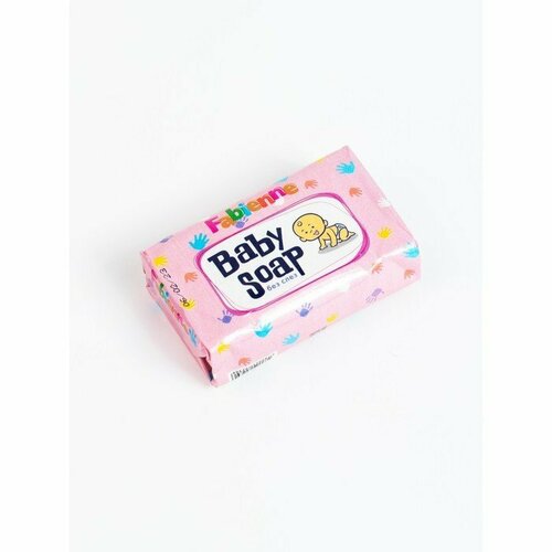 Мыло туалетное для детей FABIENNE розовое, 90 г (комплект из 12 шт)