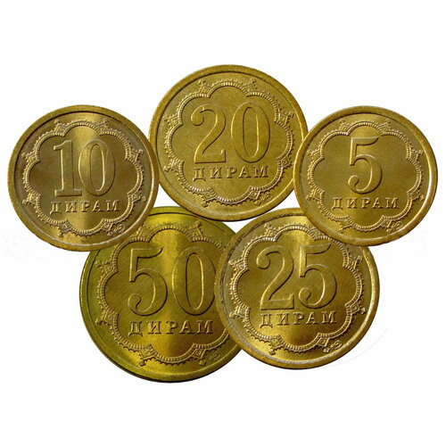 Набор 5 монет 2006 Таджикистан СПМД мешковой UNC
