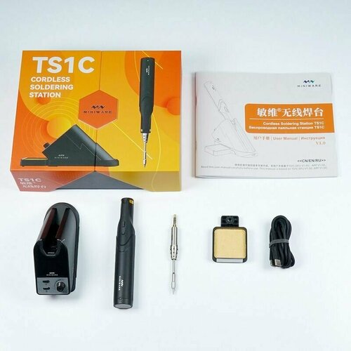 Паяльная станция TS1C аккумуляторная 45 Вт с блоком питания жало TS-B02 19999₽
