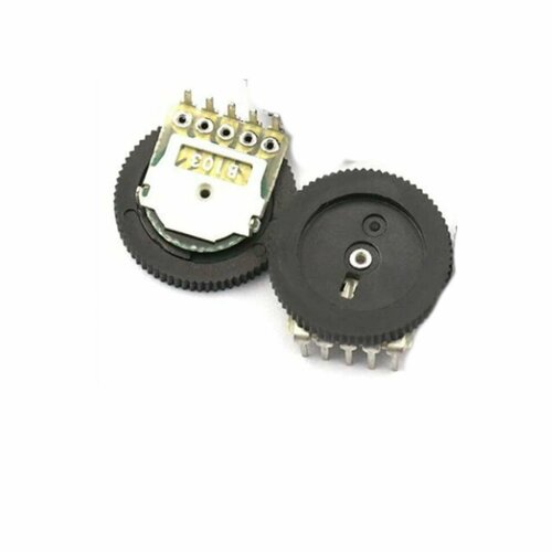 Переменный резистор B502, 5кОм, 5K, сдвоенный, 5PIN, 16х2мм,